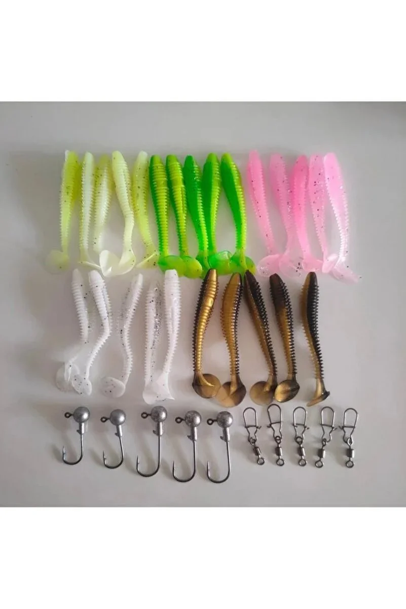 Silikon Takım 25+5+5 Kutulu LRF | 2/3 gr Zoka ve Fırdöndülü Klips