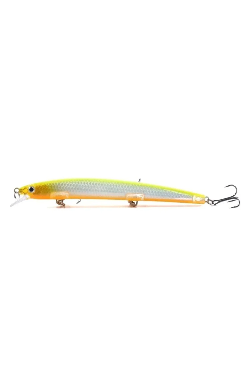 Uzun Minnow Maket Balık | Renk Seçenekli 3 İğneli Jerkbait